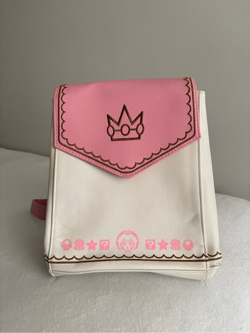 Danielle Nicole Super Mario Princess Peach Crown Mini Backpack